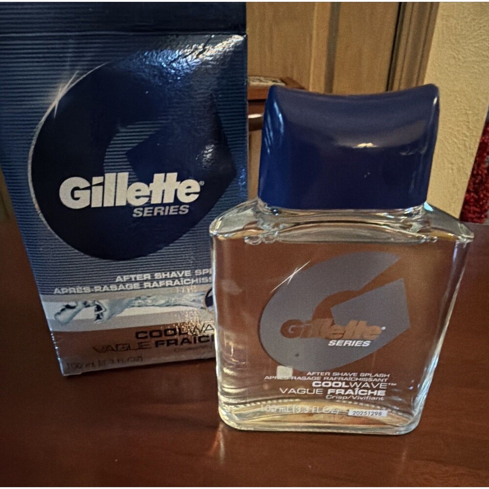 Gillette Series After Shave Splash, Cool Wave,  3.3 fl oz.  New In Original Box.